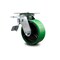 Service Caster 5 Inch Green Poly on Cast Iron Caster with Roller Bearing and Total Lock Brake SCC-TTL30S520-PUR-GB - alternate 1